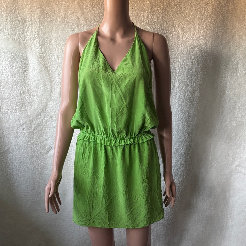 ANIMALE Green Halter Dress lightweight Sz S(38) slightly used